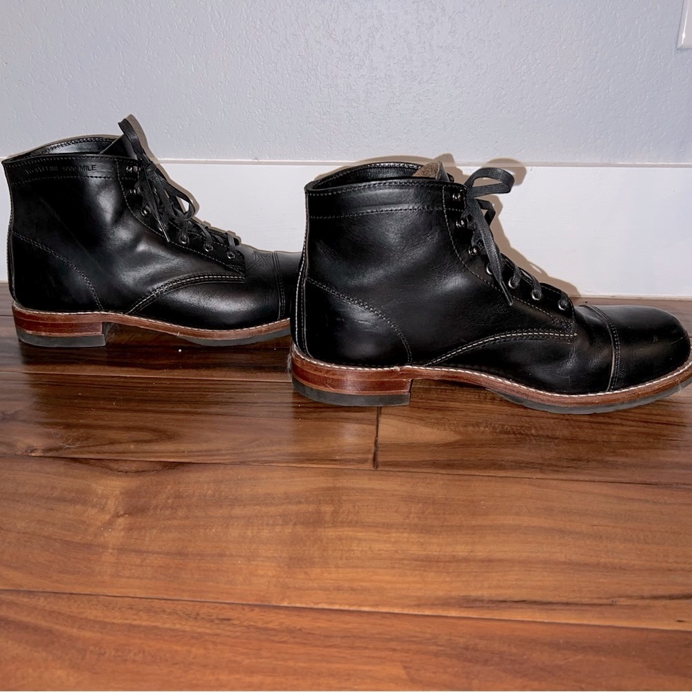 Wolverine 1000 Mile Cap-Toe Classic Boots, black leather